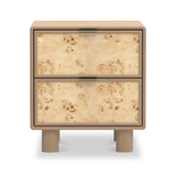 Blaire Mango Wood 2 Drawer Bedside Table from Roseland Furniture
