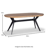 Ensley 180cm Oval Dining Table from Roseland Furniture