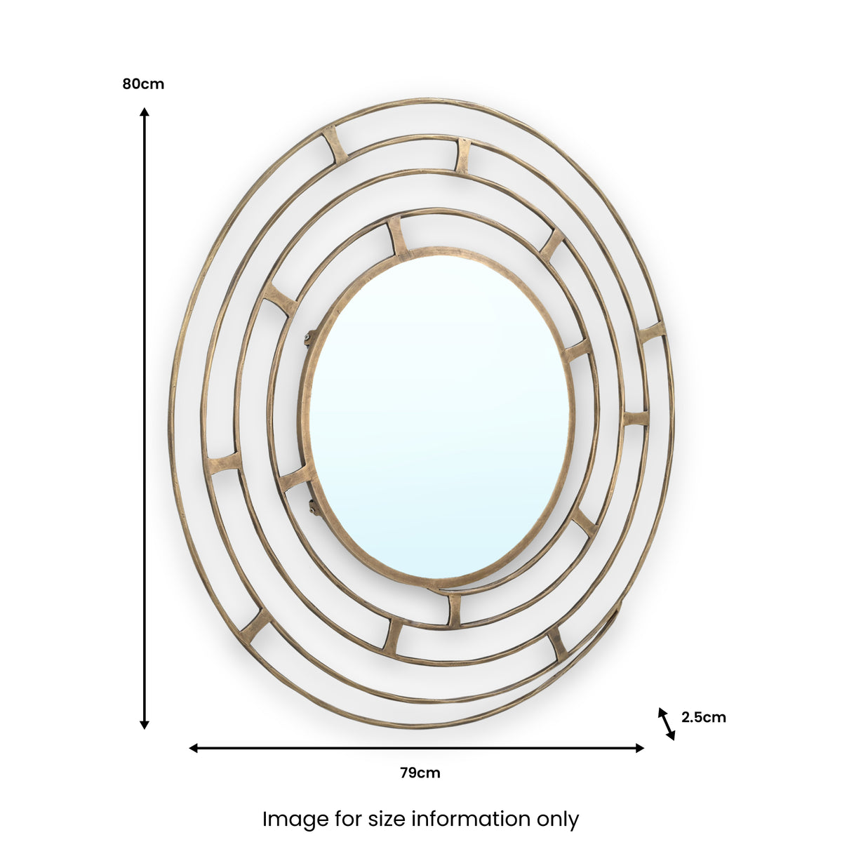Sabina Iron Concentric Circle Wall Mirror from Roseland Furniture