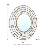 Sabina Iron Concentric Circle Wall Mirror from Roseland Furniture