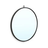 Bron Black Iron Circular Wall Mirror from Roseland Furniture