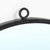 Bron Black Iron Circular Wall Mirror from Roseland Furniture