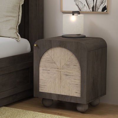 Rowe Mango Wood & Jute Side Table
