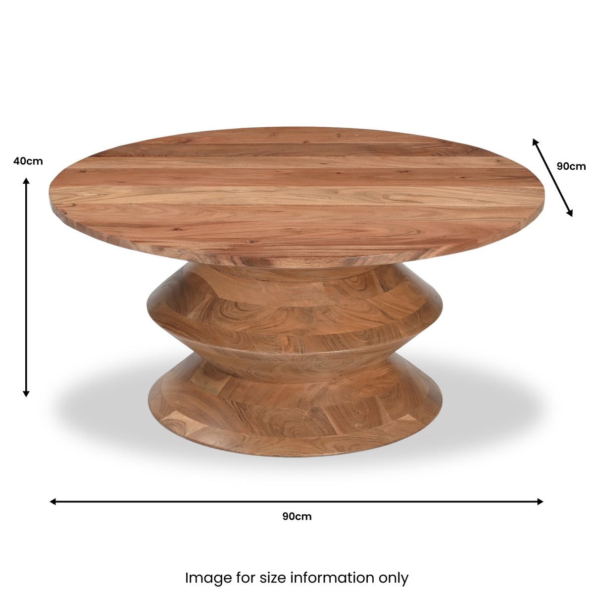 Cobbs Acacia Wood Totem Coffee Table   from Roseland Furniture