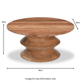 Cobbs Acacia Wood Totem Coffee Table   from Roseland Furniture