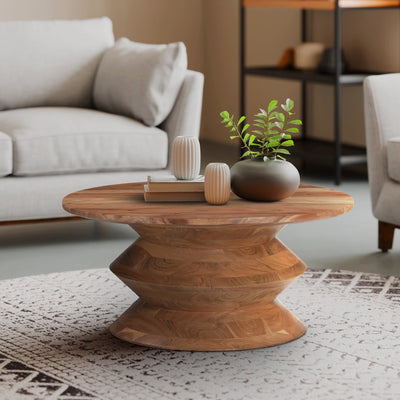 Cobbs Acacia Wood Totem Coffee Table