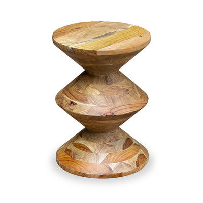 Cobbs Acacia Wood Totem Side Table