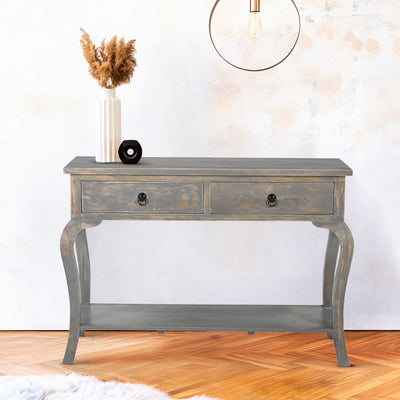 Beatrice Mango Wood 2 Drawer Console Table