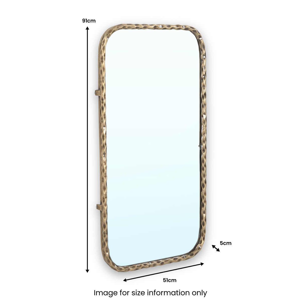 Joan Iron Rounded Edge Wall Mirror from Roseland Furniture