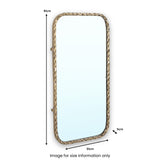 Joan Iron Rounded Edge Wall Mirror from Roseland Furniture