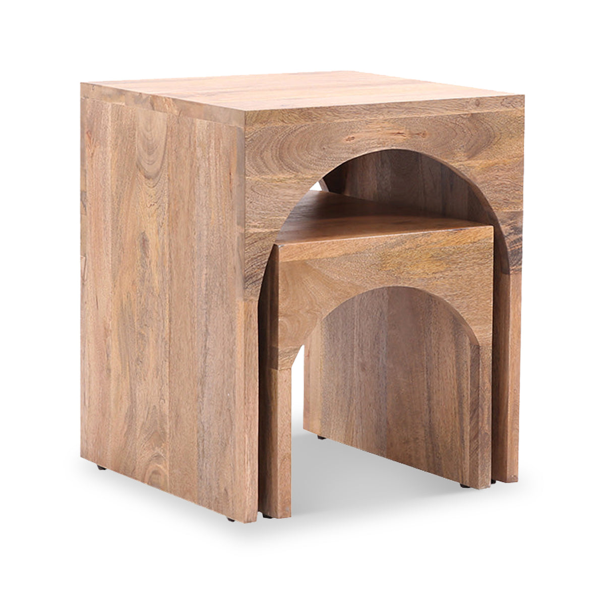 Floren Mango Wood Arched Nest Of Tables from Roseland Furniture