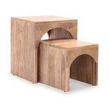 Floren Mango Wood Arched Nest Of Tables from Roseland Furniture
