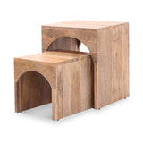 Floren Mango Wood Arched Nest Of Tables from Roseland Furniture