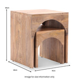 Floren Mango Wood Arched Nest Of Tables from Roseland Furniture