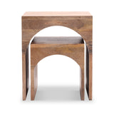 Floren Mango Wood Arched Nest Of Tables from Roseland Furniture