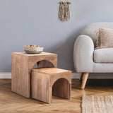 Floren Mango Wood Arched Nest Of Tables from Roseland Furniture
