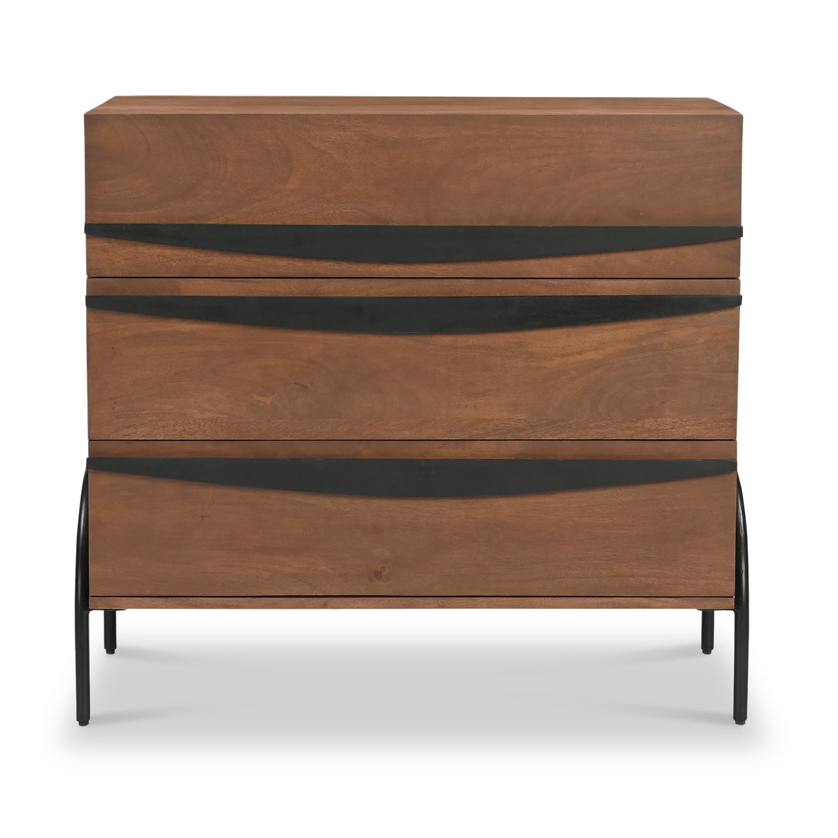 Hanae Mango Wood 3 Drawer Chest Front1 from Roseland Furniture
