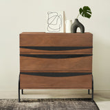 Hanae Mango Wood 3 Drawer Chest Front1 from Roseland Furniture