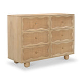 Misha Mango Wood 6 Drawer Chest Front1 from Roseland Furniture