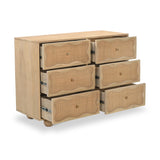 Misha Mango Wood 6 Drawer Chest Front1 from Roseland Furniture