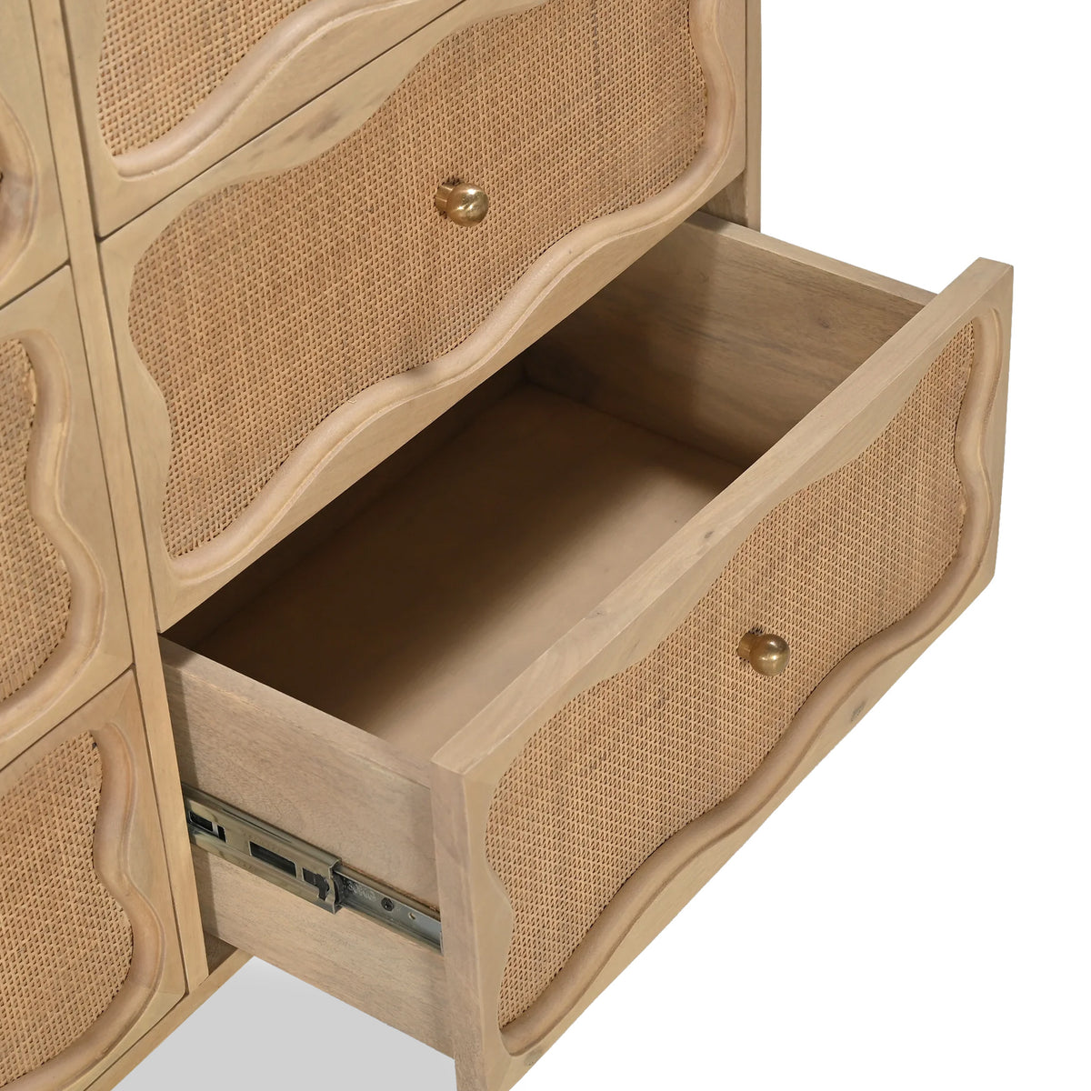 Misha Mango Wood 6 Drawer Chest Front1 from Roseland Furniture