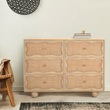 Misha Mango Wood 6 Drawer Chest Front1 from Roseland Furniture