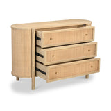 Indie Mango Wood 3 Drawer Chest Back1 from Roseland Furniture