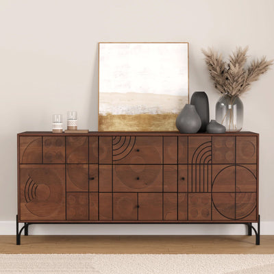 Christa Mango Wood 3 Drawer Large Sideboard