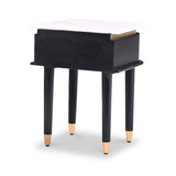 Vittoria Marble Top 1 Draw Bedside Table Dims from Roseland Furniture