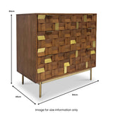Nova Mango Wood 3 Drawer Chest Front1 from Roseland Furniture