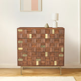 Nova Mango Wood 3 Drawer Chest Front1 from Roseland Furniture