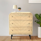 Opal Parquet Mango Wood 3 Drawer Chest Close2 from Roseland Furniture