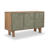 Clover Painted Mango Wood 3 Door Sideboard from Roseland Furniture