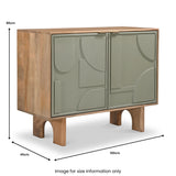Clover Painted Mango Wood 2 Door Sideboard from Roseland Furniture