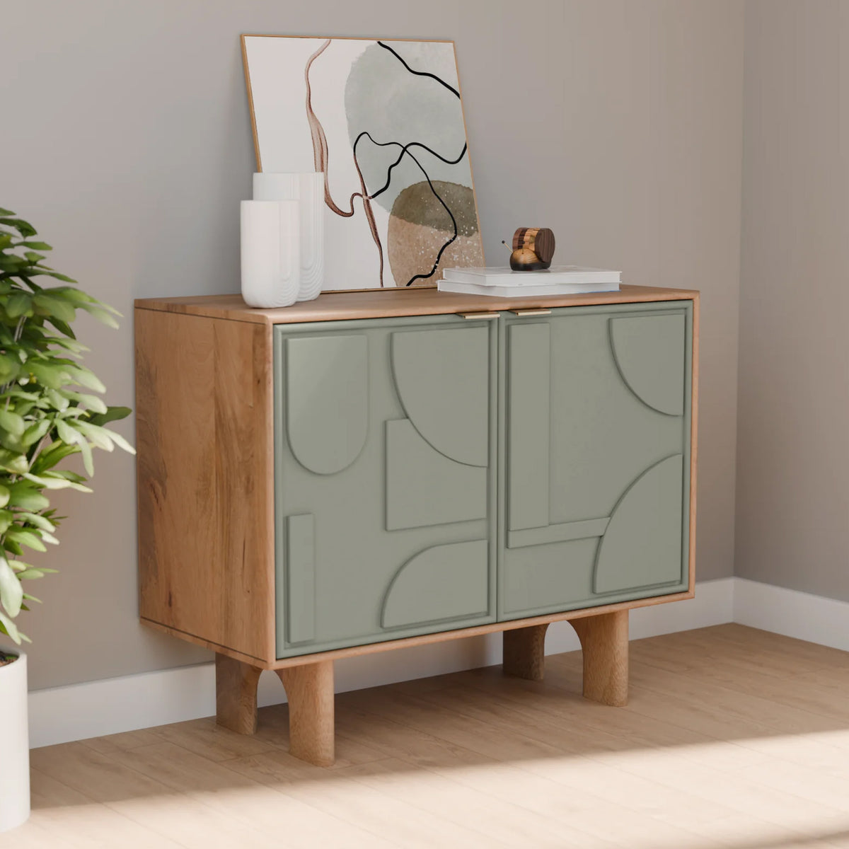Clover Painted Mango Wood 2 Door Sideboard from Roseland Furniture