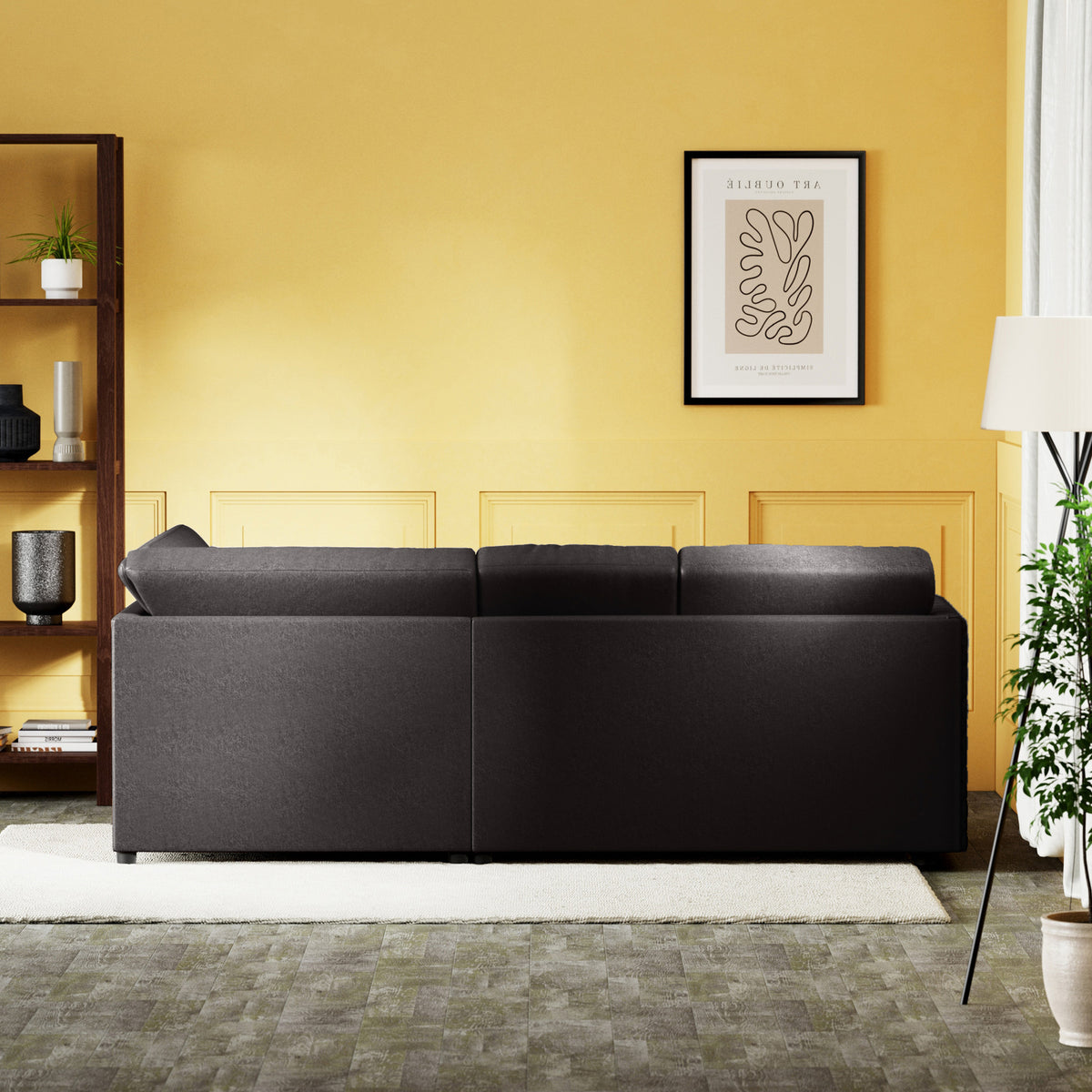 Colby Faux Leather Corner Sofa