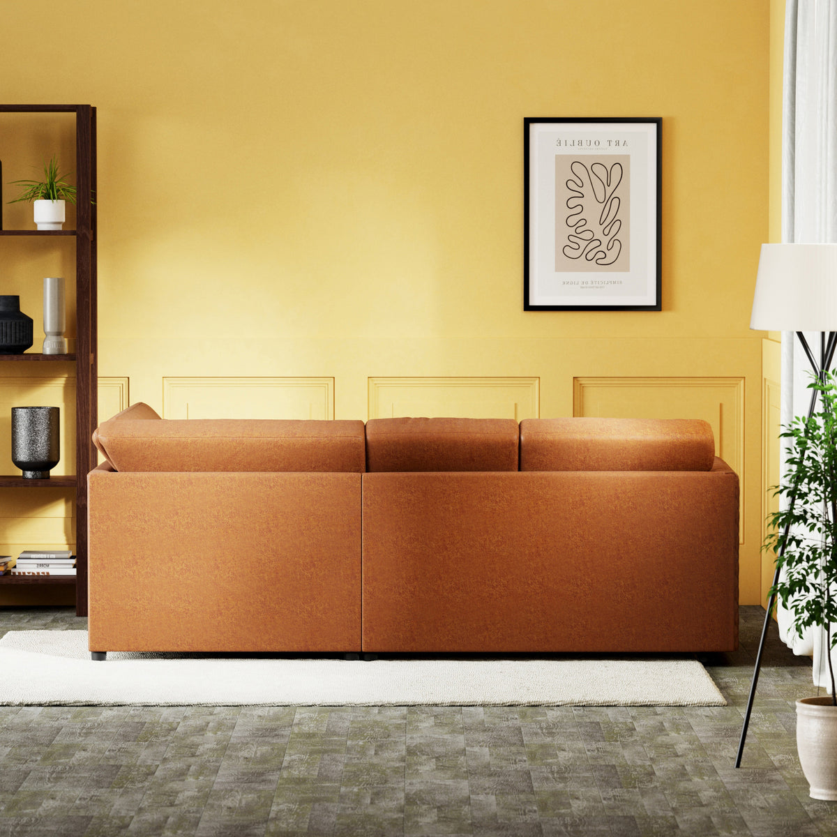 Colby Faux Leather Corner Sofa
