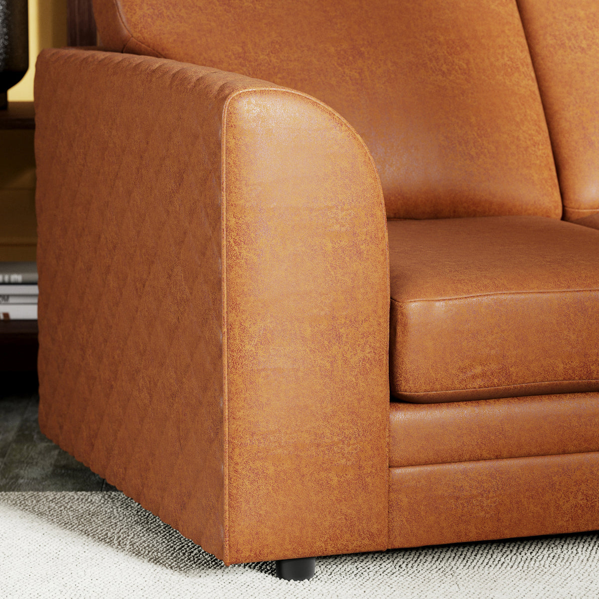 Colby Faux Leather Corner Sofa