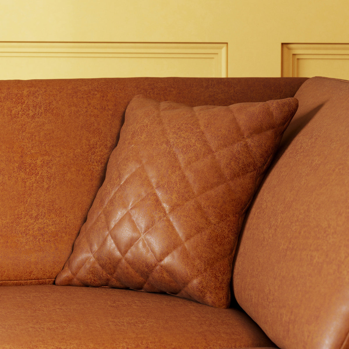 Colby Faux Leather Corner Sofa