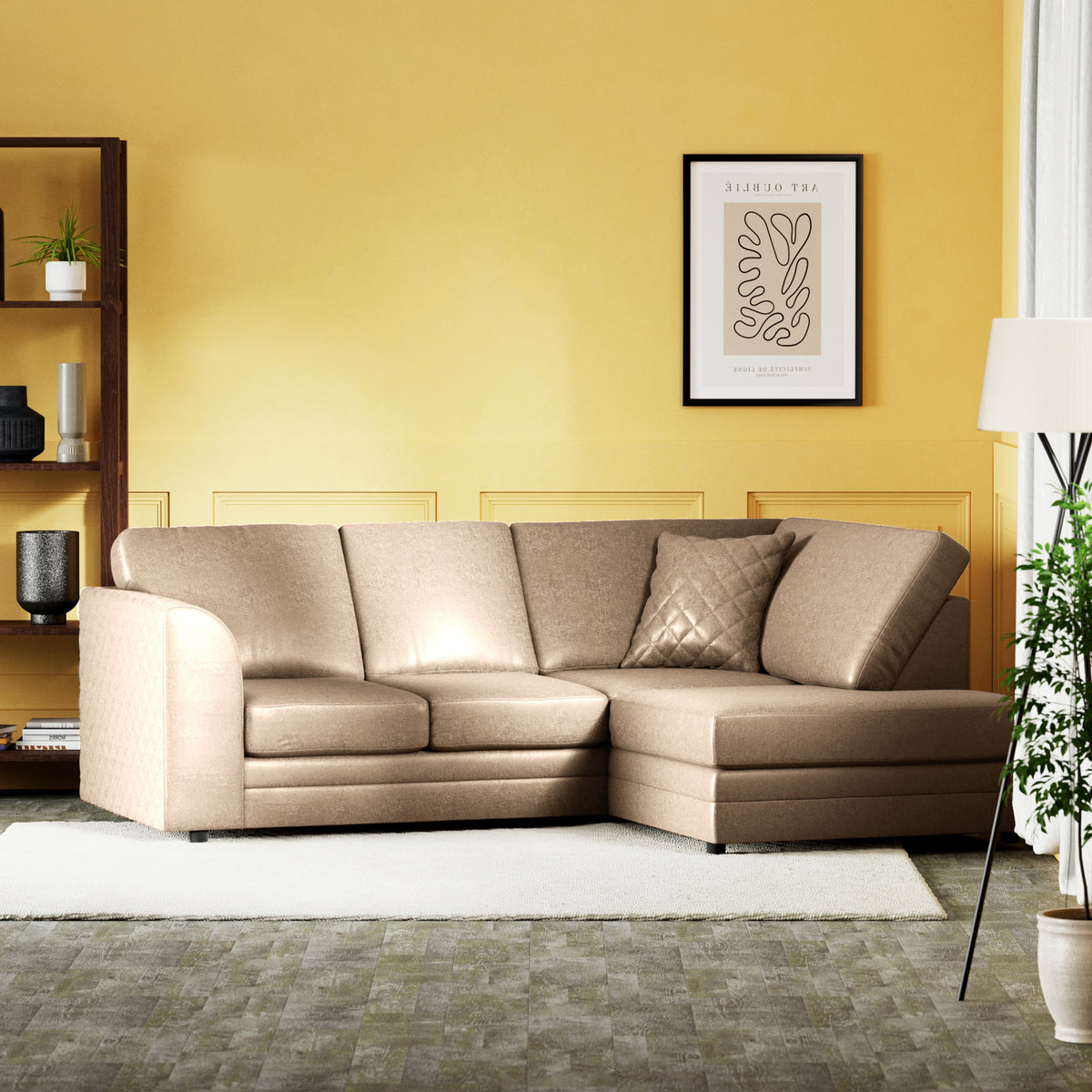 Colby Faux Leather Corner Sofa