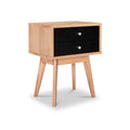 Aubrey Black 2 Drawer Bedside Table from Roseland Furniture