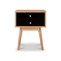 Aubrey Black 2 Drawer Bedside Table from Roseland Furniture