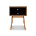 Aubrey Black 2 Drawer Bedside Table from Roseland Furniture