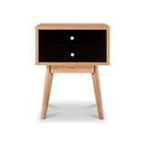 Aubrey Black 2 Drawer Bedside Table from Roseland Furniture