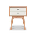 Aubrey White 2 Drawer Bedside Table from Roseland Furniture