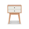 Aubrey White 2 Drawer Bedside Table from Roseland Furniture