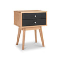 Aubrey Grey 2 Drawer Bedside Table from Roseland Furniture