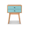 Aubrey Green 2 Drawer Bedside Table from Roseland Furniture