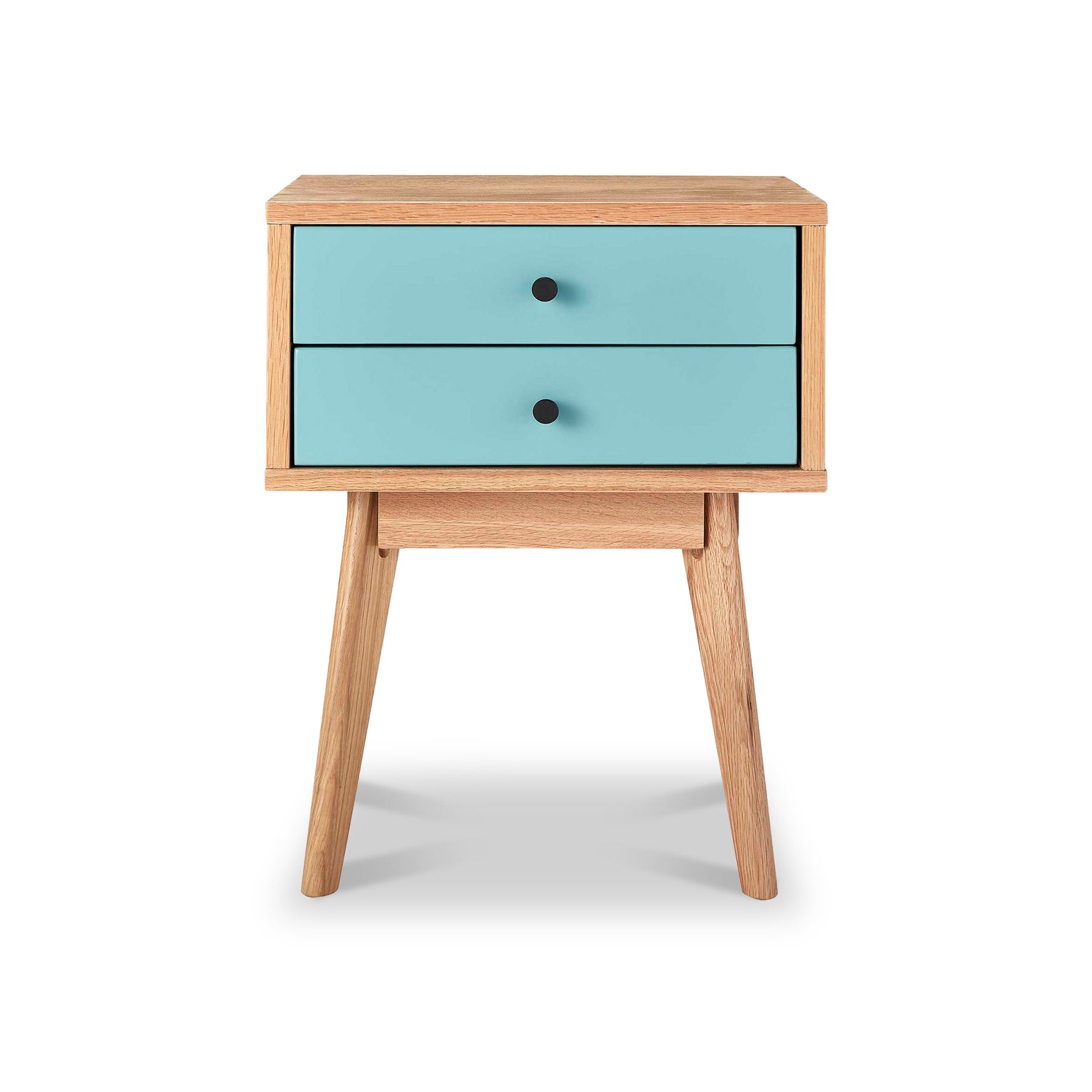 Aubrey Green 2 Drawer Bedside Table from Roseland Furniture
