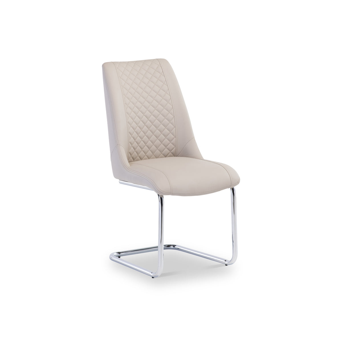 Eliza Stone Faux Leather Quilted Back Dining Chair by Roseland Furniture